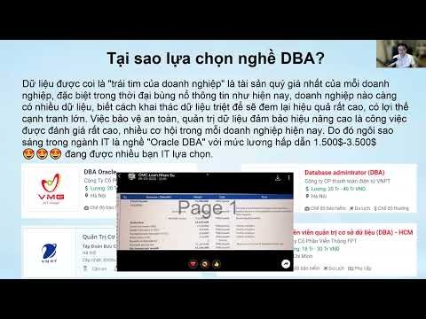 Buổi 01 - Nghề DBA | Trần Văn Bình Oracle Database Master