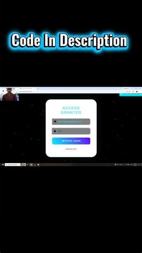 Creat login web page😱 #loginpage #webpage #html #css #coding #ytshorts #shorts