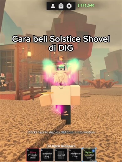 Cara Beli Solstice Shovel di DIG Roblox