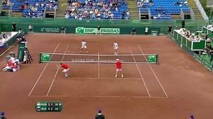 Here at #DavisCup, we love doubles! Mainly because it gives us moments like these... 🔥😱👌🔝👏 | Davis Cup