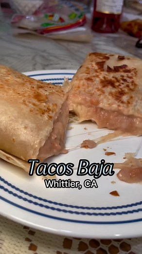 Delicious Bean and Cheese Burrito at Tacos Baja Whittier