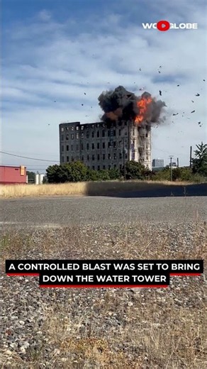 They Had to Bring Down This Massive Water Tower… 😳💥🏗️