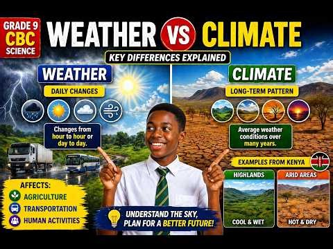 Weather vs Climate Explained | Key Differences (Grade 9 CBC Science)-Lesson 43