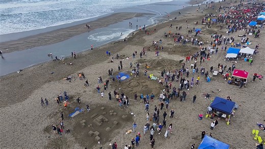 San Francisco's annual sandcastle contest draws thousands to Ocean Beach