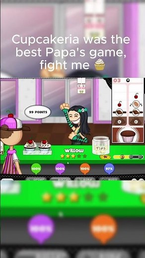 Papa’s Cupcakeria — The Best Papa’s Game, Fight Me 🧁 #shorts