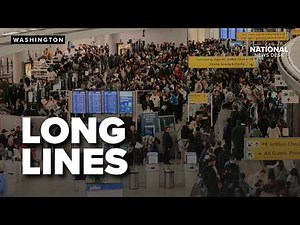 Airport lines remain LONG- Senators leave town