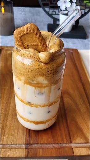 The Ultimate Biscoff Iced Latte at home in 2 mins! 🧊🍯 #biscoff #coffee
