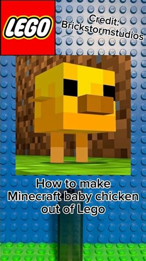 How to make Minecraft baby chicken out of Lego #lego #minecraft