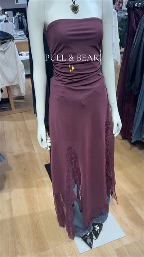 Stylish Strapless Dress Ideas from Pull&Bear