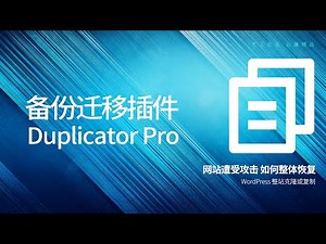 小白零基础教程 | 网站遭受DNS攻击被篡改怎么办？ | Duplicator-Pro网站备份插件 | 整体备份恢复Wordpress网站以及数据库