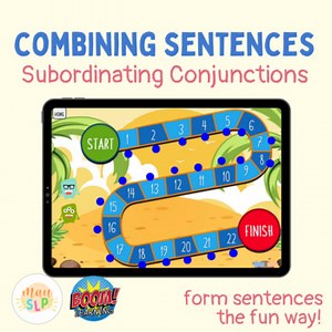 Combining simple sentences using Subordinating Conjunctions Boom Cards™