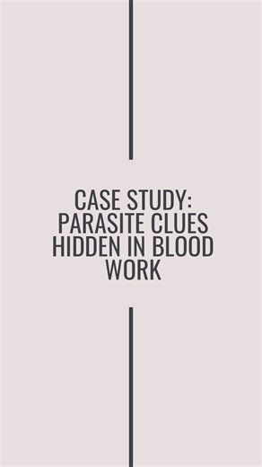 Lindsay Dhanens, FDN-P | Hormones + Gut Health + Metabolism on Instagram: "Most people don’t realize parasites + gut infections show up in your blood work 🪱 When multiple immune + inflammation markers fall outside of functional ranges at the same time, the pattern becomes pretty hard to ignore. Save these and check your next blood report👇 Key Functional Ranges that give Parasite / Gut Infection Clues: Immune • Lymphocytes: 30–35% (↑ = chronic activation) • Monocytes: 4–7% (↑ = pathogen cleanup