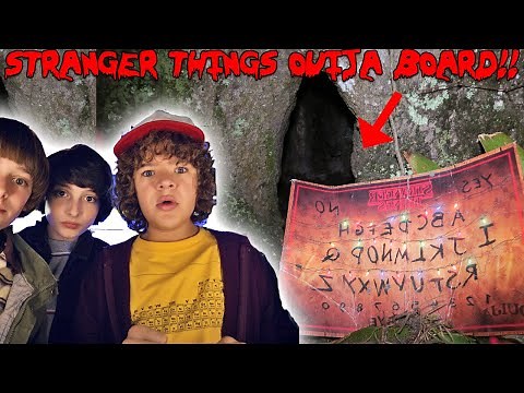 STRANGER THINGS OUIJA BOARD IN A HAUNTED CEMETERY! OUIJA BOARD FOUND INSIDE OF TREE!! | MOE SARGI