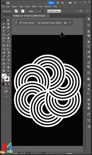 Professional Geometric Pattern in Illustrator! ❄️✨