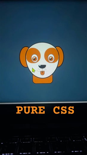 Pure CSS Art: Panting Puppy (No JavaScript!) 🐶 #CSSArt #Shorts