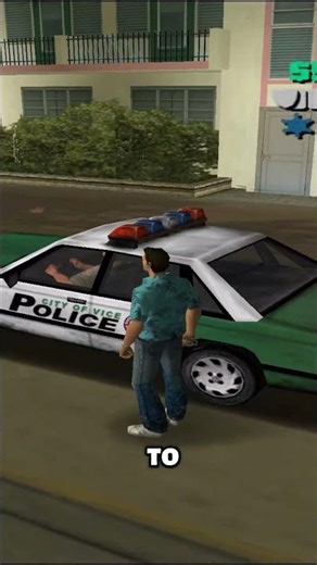 What happens when you try to steal cop car with never wanted cheat in gta games? #gta