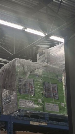 48" Banvil Bronze Line Industrial Ceiling Fan with a cage at Walmart employees room