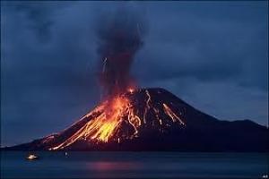 Erupción de un volcán