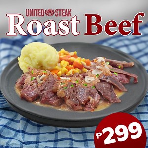 It's the ultimate meaty comeback of the United Steak Roast Beef that's made even tastier, saucier, and more tender! Experience this fine dining quality dish for only P299, in select SM Markets stores. ✨ | SM Markets