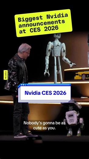 Nvidia is one of the world's leading computer chip companies, with investments in computer gaming, self-driving cars, supercomputers, and AI. Here's everything you need to know about its announcements at CES 2026. - Vera Rubin “AI supercomputer” - Autonomous driving solutions - DLSS 4.5 - GeForce Now App for Linux and Fire TV - New G-Sync monitors #ces2026 #ces #nvidia #techtok