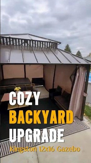 Cozy Backyard Makeover | SUNJOY Kingston 12x16 Gazebo Transformation