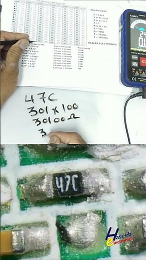 47C SMD Resistor Marking Code Explained | EIA-96 / E96 Precision Resistor #Shorts