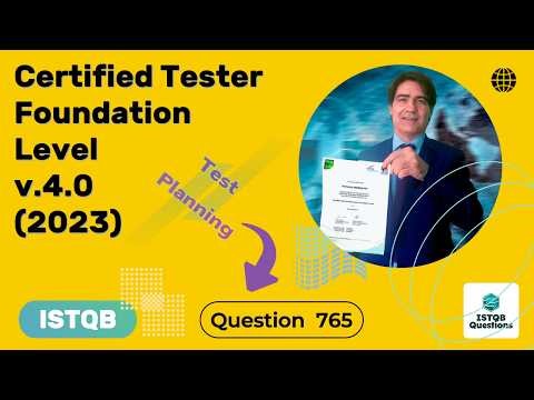 ISTQB. Foundation level v.4.0 (2023). Question #765