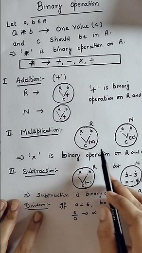 What is binary operation?