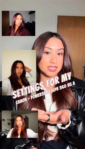 THE IT girl settings if you have a Canon Powershot ELPH 360 HS A!! @Naddyia @Momo ˚ ༘♡ ⋆｡˚ @nab03 #canonsettings #canonelph360hs