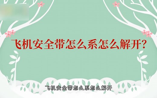 飞机安全带怎么系怎么解开，飞机安全带系了解开