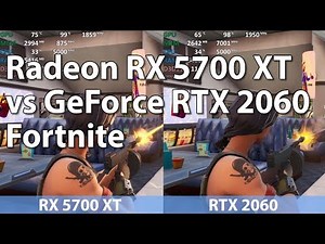Radeon RX 5700 XT vs GeForce RTX 2060 in Fortnite - Gameplay Benchmark Test