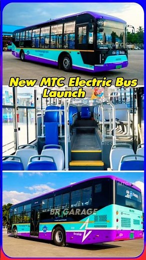New MTC Electric Bus Launch 🎉 First Day😻First Travel✨#bus #shortsfeed #shorts #brgarage