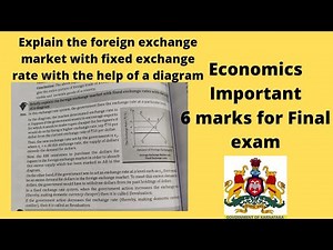 Second puc Economics/The Foreign Exchange Market with Fixed exchange rates with help of diagram