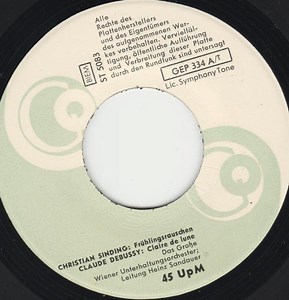 Christian Sinding / Claude Debussy / Riccardo Drigo / P. I. Tchaïkovsky - Frühlingsrauschen / Claire De Lune / Serenade / Chanson Triste, Op. 40, Nr. 2