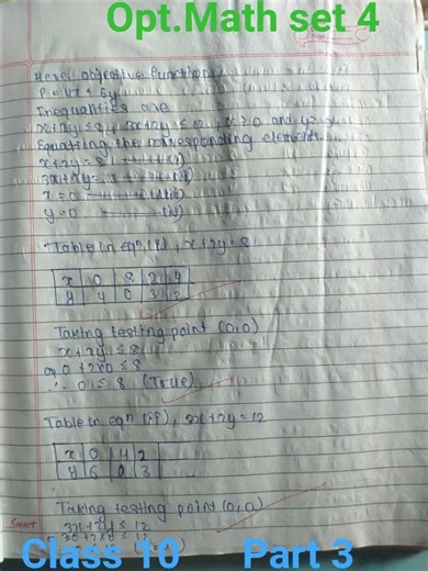 Class 10 Opt.Math set 4 DR Simkhada 55 set practice book