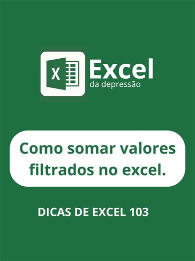 Como somar valores filtrados no excel. #microsoftexcel #tutorialtiktok #aulas #dicas #tutorial #emprego #entrevistadeemprego #excel