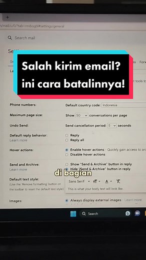 cara batalin email yang udah terkirim #tipsandtricks #email #gmail #emailtricks #undoemail #tech #techtok
