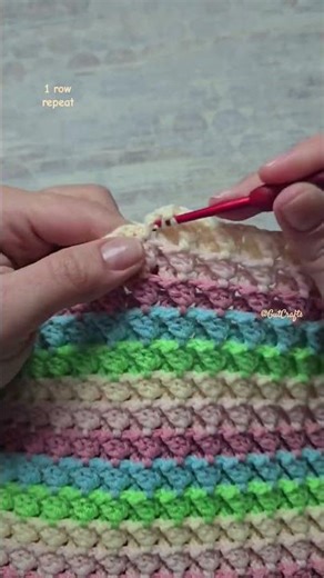 1 Row Repeat Relief 3D Crochet Pattern | Crochet Blanket #crochettutorial #easycrochet #knitting