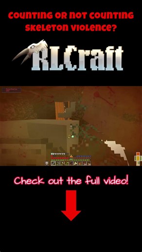 Skeleton on skeleton violence😭 #gaming #shorts #minecraft #rlcraft #skeleton #minecraftskeleton