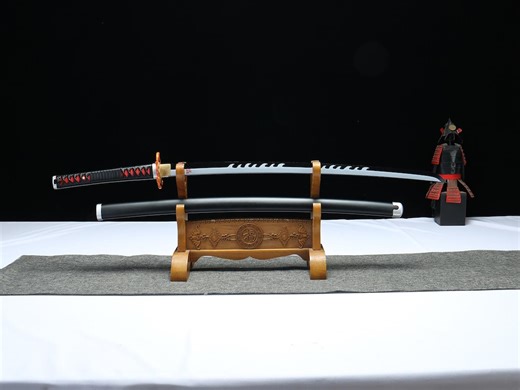 Buy Tanjiro Kamado's Hinokami Kagura Katana | Demon Slayer Nichirin Sword | 1045 Carbon Steel | Full Tang | Anime Cosplay & Collector's Gift Online in India - Etsy
