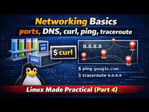 Master Linux Networking: Ports, DNS, Ping, Traceroute, Curl Explained