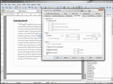 LibreOffice-Writer (30) Paragraph Styles part 2