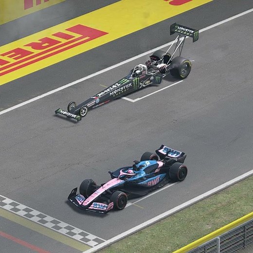 The FASTEST Racing on Earth - Alpine F1 vs NHRA Top Fuel Dragster at Monza