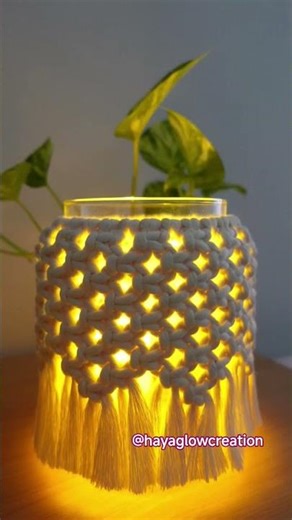 #macramelampcover#candlejar #macrame #glow #beautiful #creative #craft #lifestyle