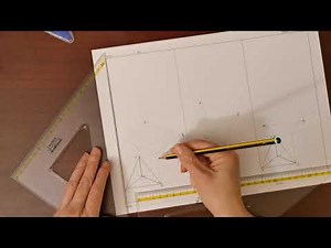 Isometric, monometric and cavalier axonometry of a triangular-based pyramid