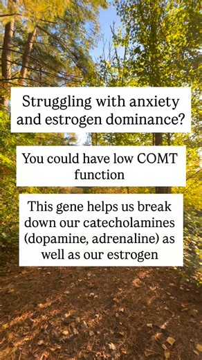 Dr. Kate Masterson DC | Frequency Medicine on Instagram: "✨The COMT gene is really important for getting things out of the liver after your liver has processed it! 🩸If you have low COMT function this can lead to a build up of estrogen, which can throw our hormones off! It also can lead to a build up of things like dopamine and adrenaline which can lead you to be more on edge, have more anxiety and feel restless. 🌿Comment COMT to see some of my favorite support supplements! #methylationsupport 
