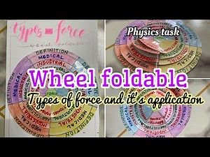 Types of force Colorful Wheel foldable | Grade 8 Physics | DIY school project #diy #physics #force