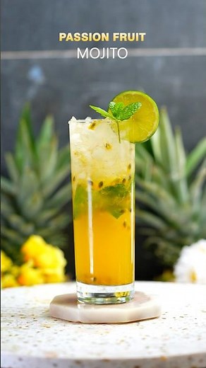 Passion Fruit Mojito 🍋‍🟩 #cocktails #mojito #bar #bartender