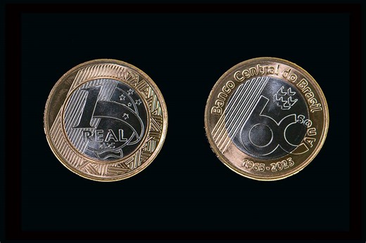 Quanto vale a nova moeda comemorativa R$ 1 real 2025 do Banco Central 60 anos?