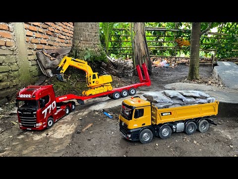 Hari #33 Rc Truck Dump Huina 1536 Pengiriman 1 Dump Pupuk Subsidi Ke Desa ! Rc Truck Scania